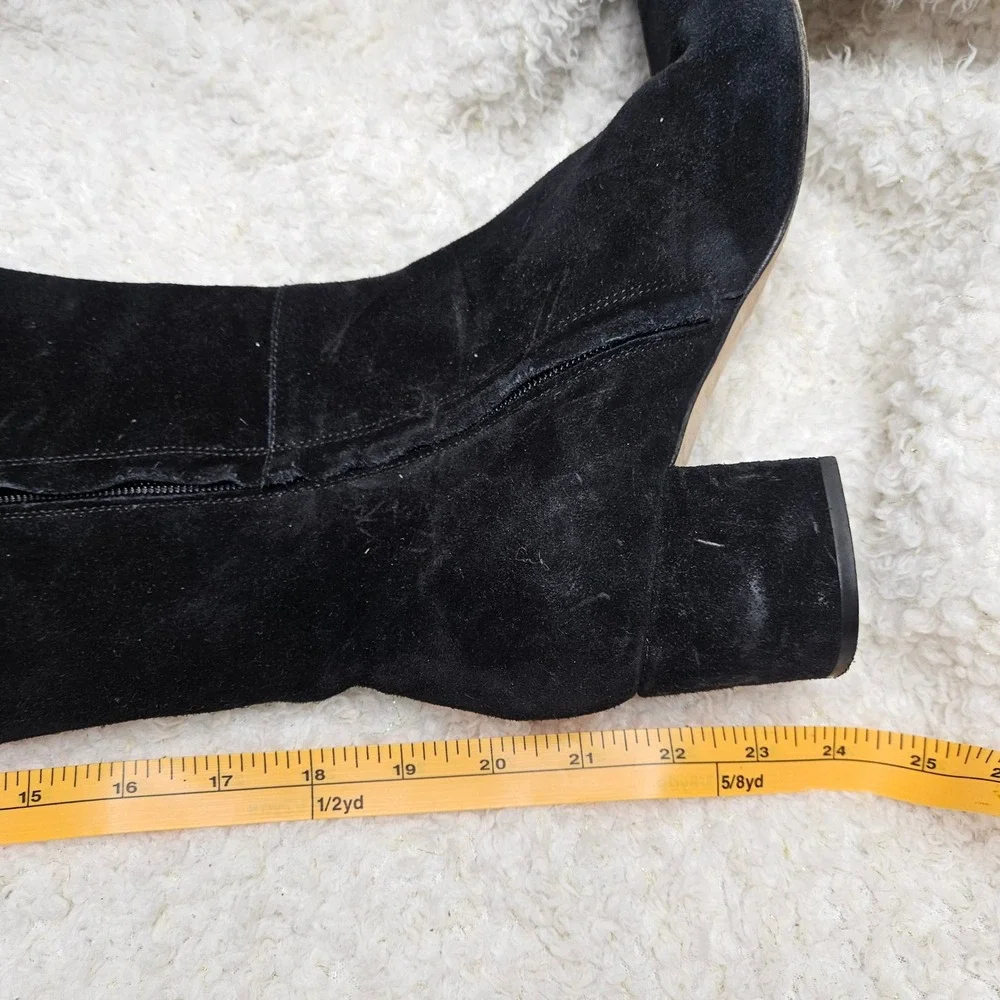 Club Monaco Andreea Black Suede Leather Over the Knee‎ Boots sz 39